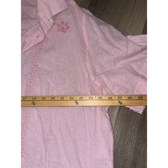 Cafe Luna Mens Pink Short Sleeve Button-Up Shirt 2XL 50/52 100% Cotton Relaxed F - Picture 6 of 8